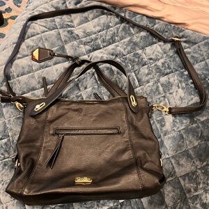 Jessica Simpson Elegant Black Faux Leather Purse